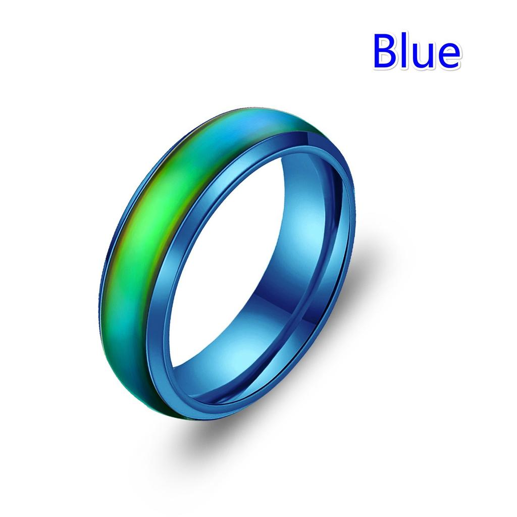 Термочувствительное кольцо из нержавеющей стали, меняющее цвет, ювелирные изделия для пары