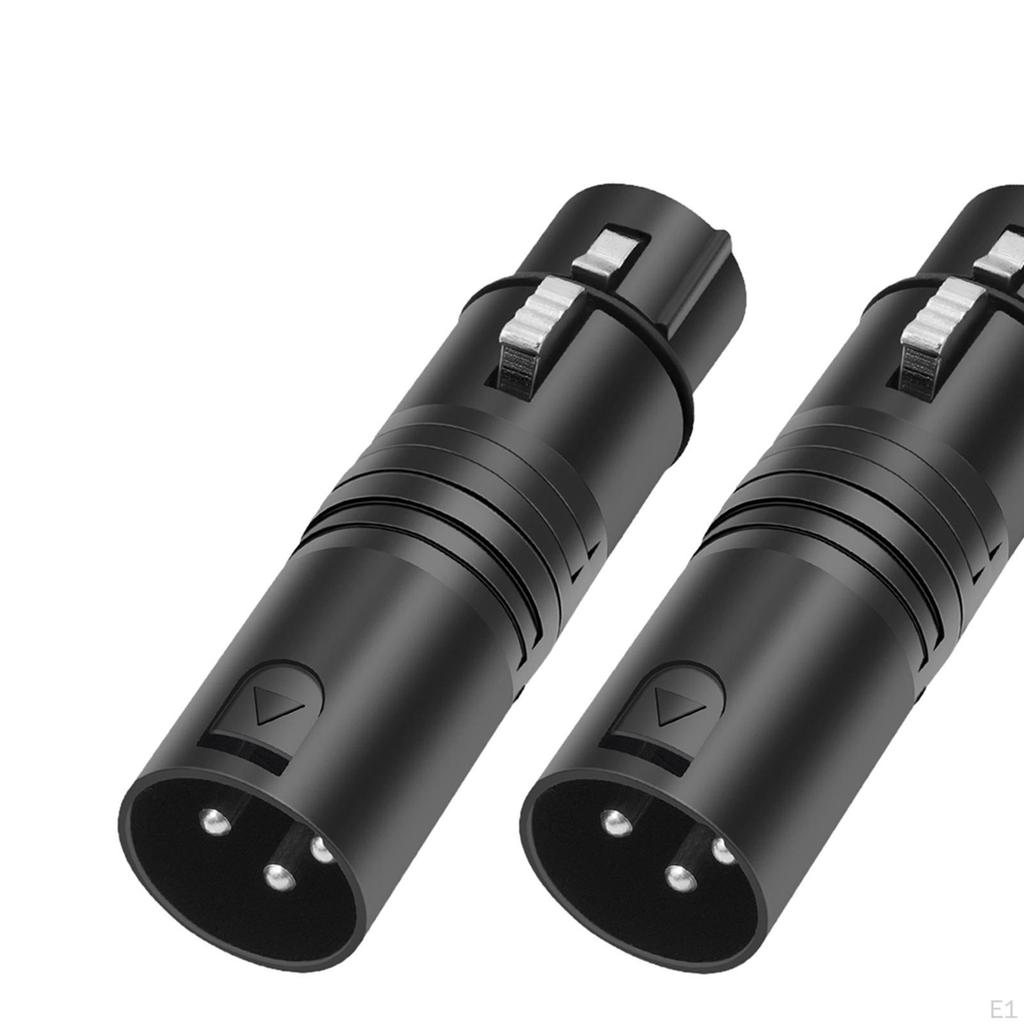 2 шт. 3-контактный XLR штекер-гнездо аудиоадаптер, Профессиональный, Компактный разъем для микрофона