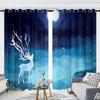 2-панельные шторы Шторы со звездным небом Шторы с изображением лося Шторы с изображением луны для спальни Гостиной Кухни Студии Оконные жалюзи