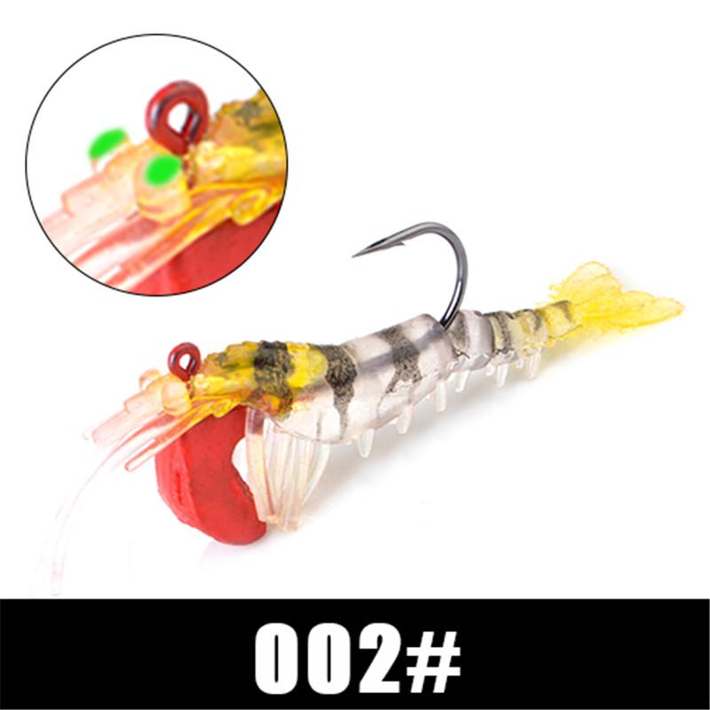 FTK Светящаяся искусственная силиконовая приманка для креветок, имитация мягких креветок с крючком, карповый рокер, рыболовные снасти/приманка/морские аксессуары