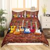 Music Bedding Set Piano Keyboard Music Note Duvet Cover Queen Size Bed Linen Comforter Microfiber Guitar Polyester Bedding Sets