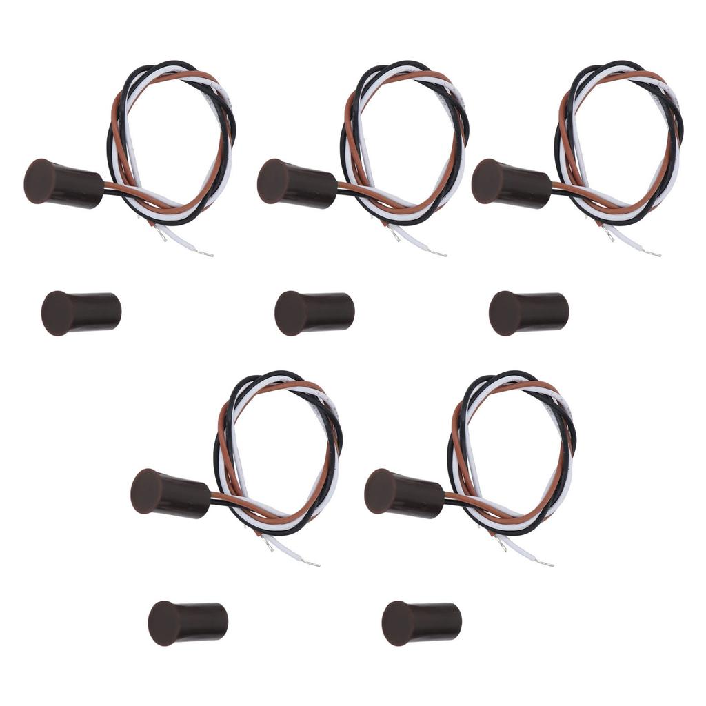 5 Sets Recessed Magnetic Switch DC100V 10W NO NC Door Sensor Window Reed Switch for Alarm System Acc
