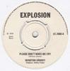 7-дюймовая пластинка WINSTON GROOVY Please Dont Make Me Cry EX2088 Explosion 1974 UK Регги Ска Даб Б/У