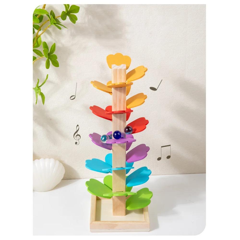 Musical Tree Marble Ball Run Track Building Blocks Kids Wooden Toys Montessori Learning Educational Toys For Children Gifts