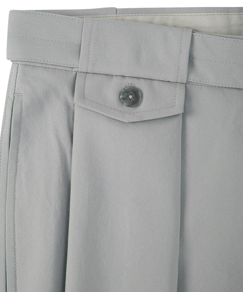 EZIO Belted Pocket Wide Pants - Gray