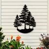 Black Metal Tree Decors Stylishs Iron Wall Plaques Wall Sign for Indoor and Outdoor Use Wall Decorations 23.4x30cm
