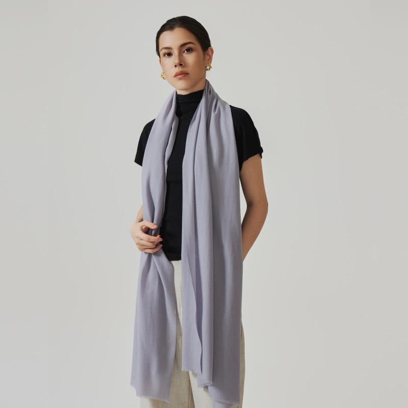 Four Seasons Available Women'S 100% Wool Scarf Ultra Slim Water Soluble Yarn Premium Square Scarf Simple And Versatile Shawl