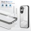 KEYSION Transparent Phone Case for VIVO Y03 Y03t Soft TPU+PC Anti-slip HD Clear Shockproof Phone Back Cover for VIVO Y18 Y28s 5G