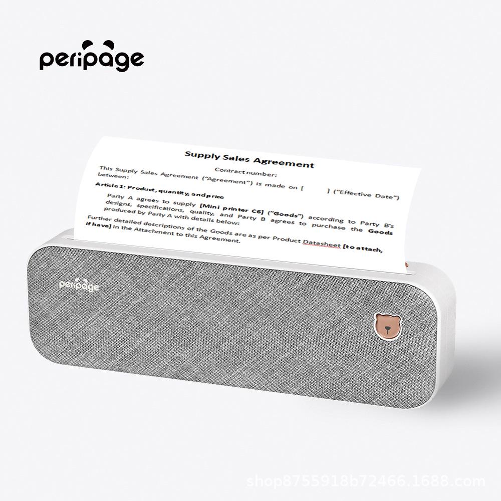 Мини-принтер Peripage Eric Bear A4, портативный, без чернил – для офиса и тату
