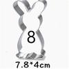 New Easter Cookie Cutter Set Bunny,Egg,Flower,Rabbit Face,Chick,Carrot,Butterfly-Stainless Steel Fondant Cutter Mold Baking Tool