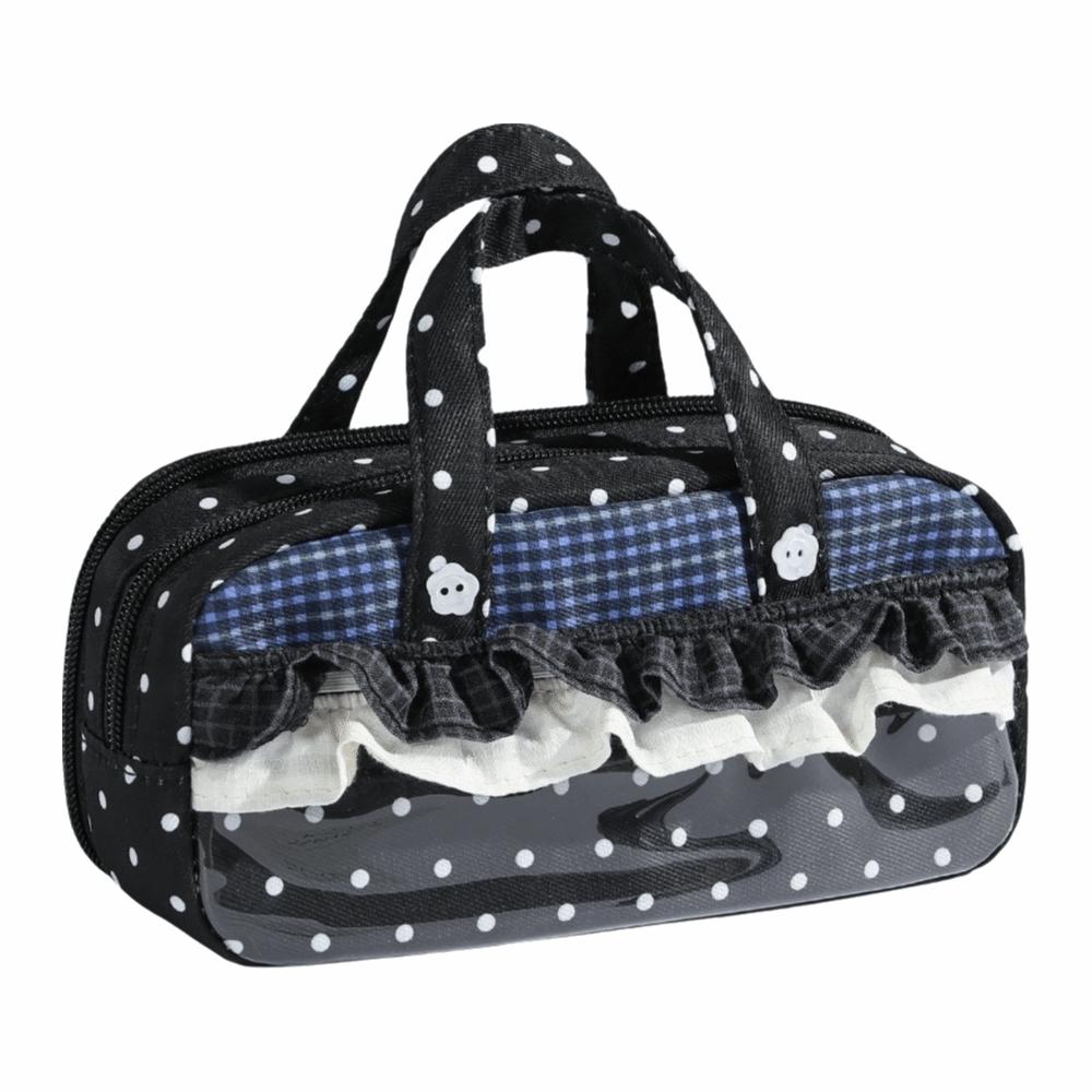 Multi-Layer Pencil Case Ruffle Lace Trim Pencil Pouch Stationery Bag  Stationery Gift