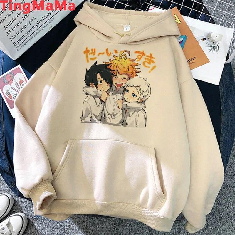 The Promise Neverland Hoodies Unisex Harajuku Y2k Aesthetic Anime Graphic Unisex Sweatshirts Anime Korea Unisex Hoodie
