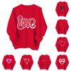 Женский повседневный и модный топ с круглым вырезом и принтом ко Дню святого Валентина, толстовка с капюшоном и длинными рукавами