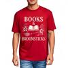 fashion tshirt Street Wear Boys O Neck tshirt Books And Broomsticks With Flowers Comfort Unisex tops Minimalist teeshirt