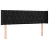 Headboard with Ears Black 147 x 16 x 78 88 cm Velvet