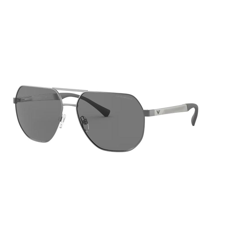 Emporio Armani 2099D Alloy Pilot Style Sunglasses Unisex sunglasses Gray 0EA2099D-300381
