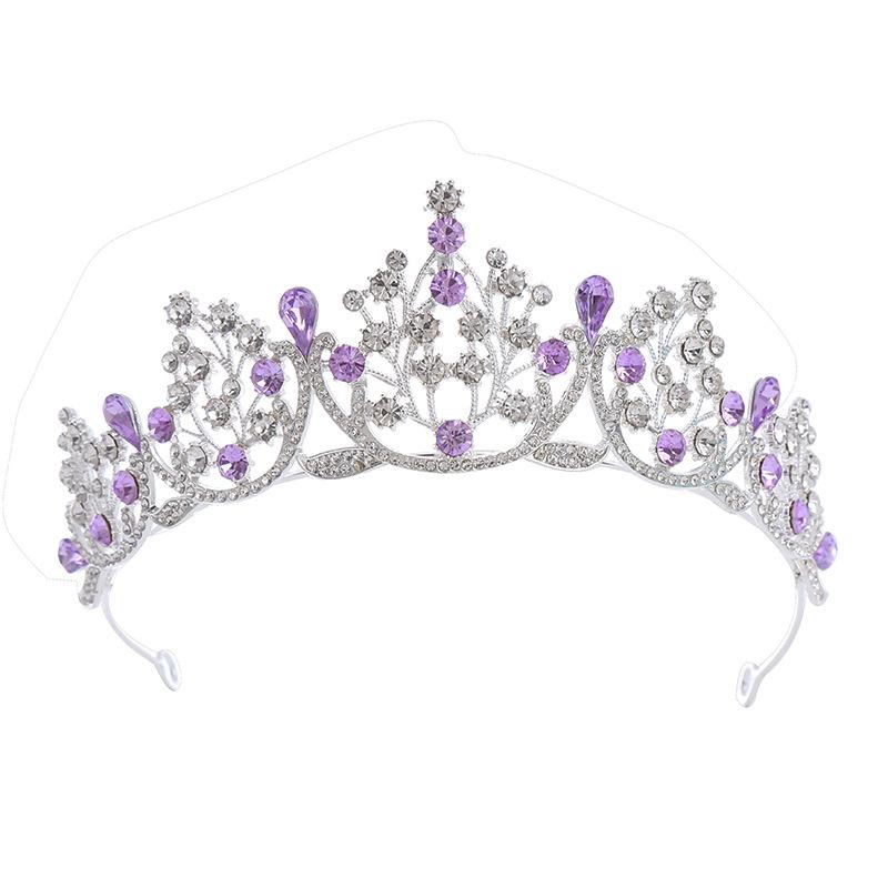 Children's Crown Tiara Princess Rhinestone Headband Model Catwalk Performance Crown Girls Birthday Dress Hair Accessories