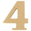 MDF Wood Number 5 X 1.2 Cm Number 4 (four)