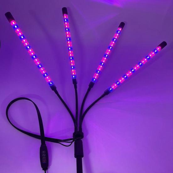 Лампа для выращивания растений в помещении с регулируемой высотой, поворачивающейся на 360 градусов, функцией таймера, небольшая лампа полного спектра для выращивания растений