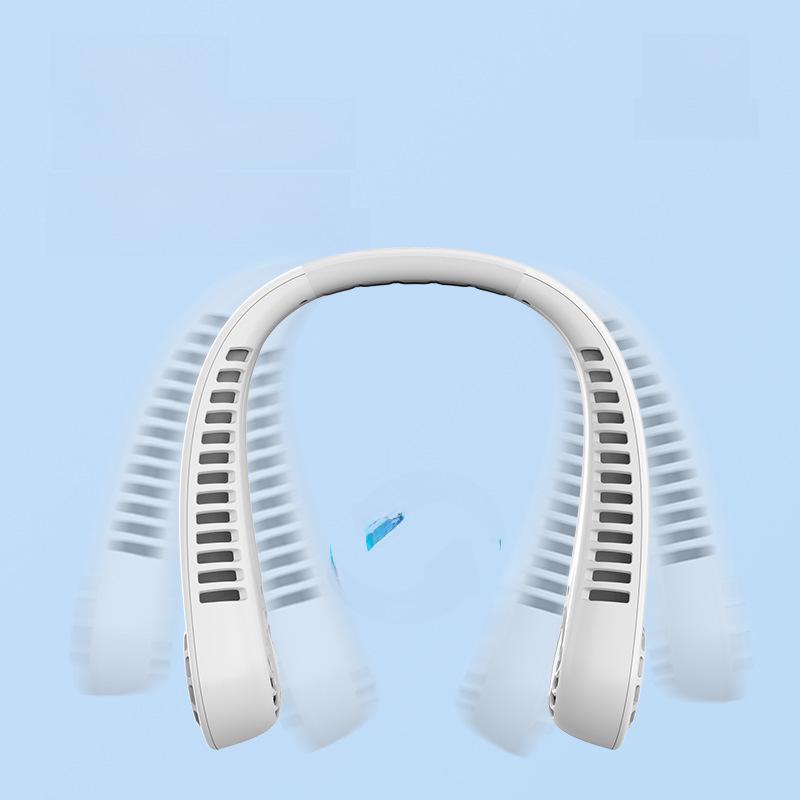 Складной вентилятор на шею с зарядкой от USB - безлистный для охлаждения на открытом воздухе