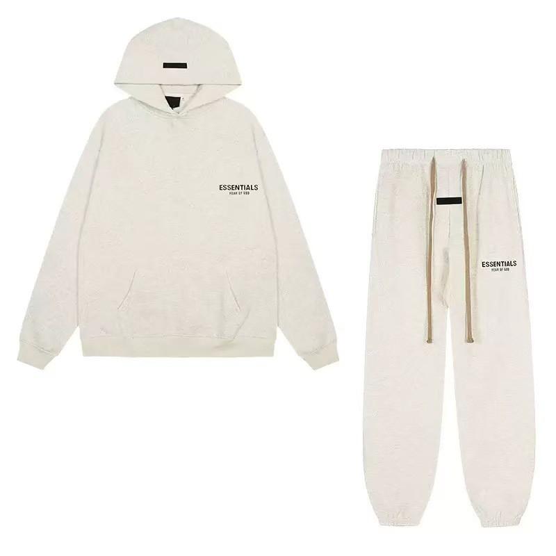 Essentials Unisex Hooded Sweatshirt Set Casual Oversized Cotton Pullover Fall