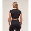 Gymshark Бесшовный укороченный топ Adapt X Whitney Animal Black Asphalt Grey B3b2h Bc3c