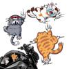 Car Cat Sticker, Car Cat Decal - Climbing Cat Scratch Stickers - 3 Pcs