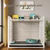 Heavy-Duty Iron Dog Cage for Medium and Large Dogs - Square Tube Design