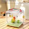 Lightweight Portable Bird Travel Cage Transparent Easy Clean Parrot Carrier for Parakeet Vet Transportation