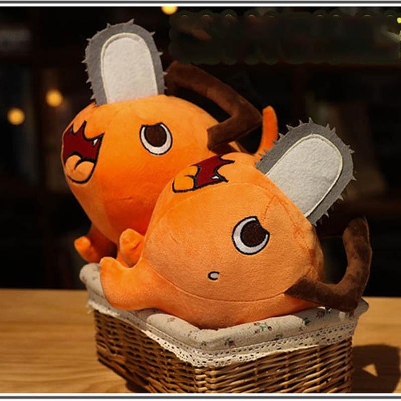 Новый аниме-бензопила, плюшевая кукла Pochita, аксессуары для косплея, мультяшные аксессуары, 10 см, 25 см, 40 см, плюшевая игрушка, рюкзак, брелок, кулон