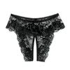 Plus Size Open Crotch Panties for Women Transparent Lace Underwear Sleepwear Lingerie 6 Colors Available