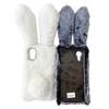 For Samsung Galaxy Xcover7 Case Plush Cute Bunny Winter Fluffy TPU Phone Cover