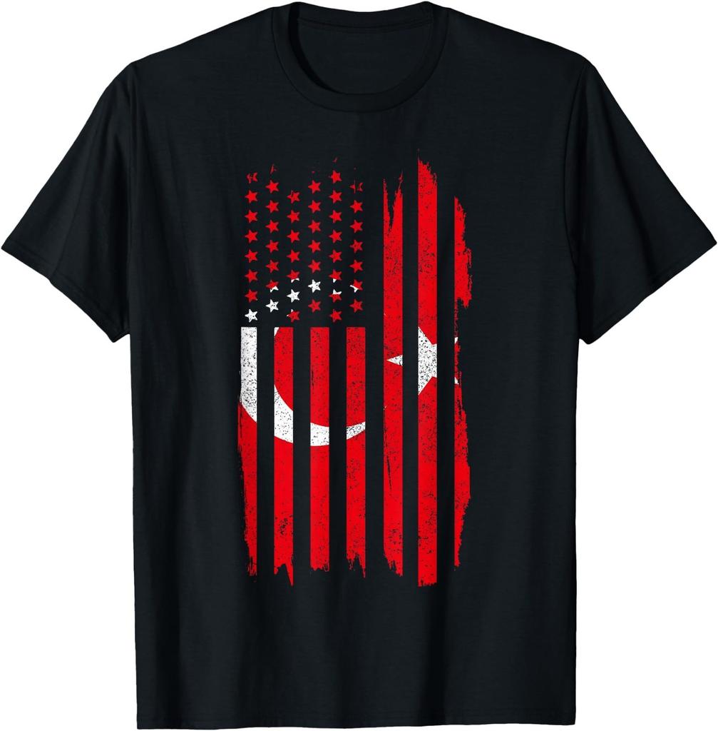 Turkey Pride Turkish American Flag Roots Heritage Turkiye T-Shirt