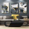 Watercolor Print Modern Picture Abstract Glod Black Posters and Prints for Living Room Wall Art Canvas Oil Painting Decor Home