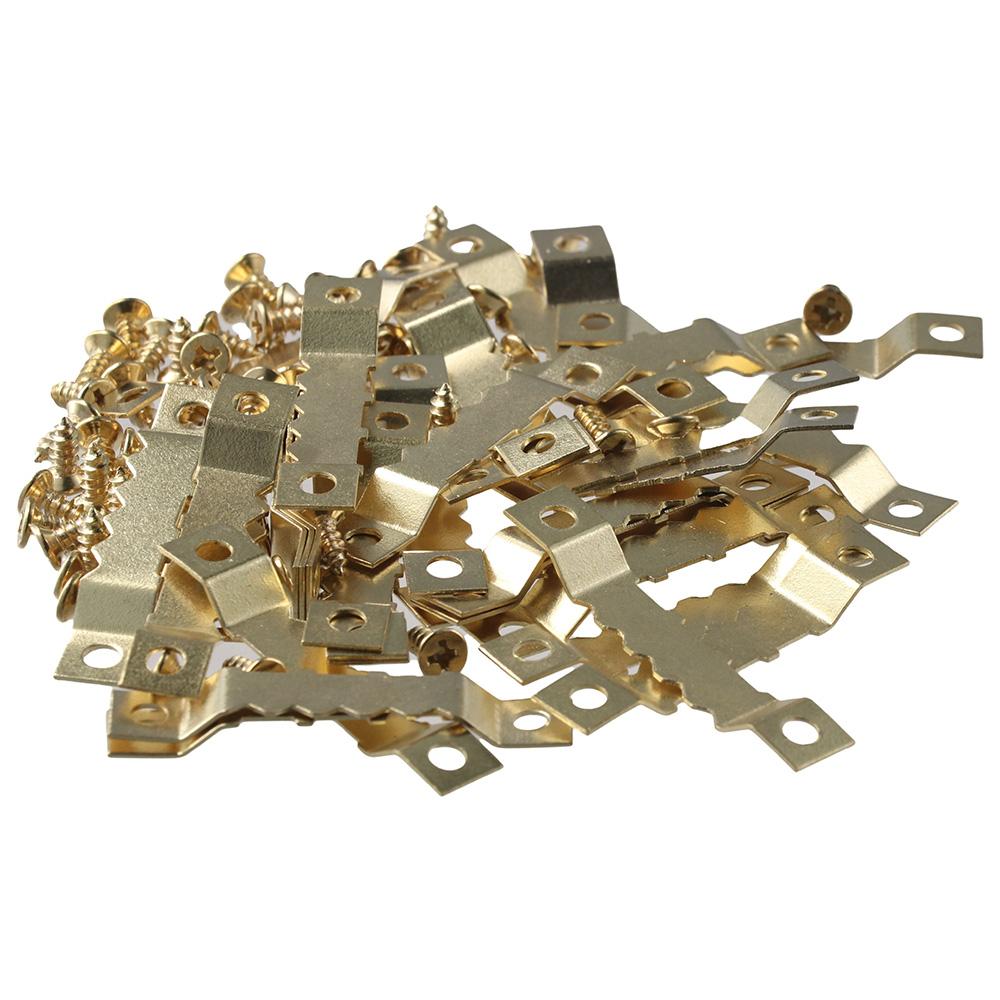 Small Sawtooth Frame Hanger with Screws Hanging Hook Picture Hangers  for Artwork, Paintings, Clock