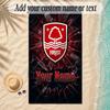 Beach TowelNottingham Forest FC Custom Name Text Personalized Soft Towel for Beach Pool Indoor Home Decor Gift