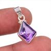 Натуральный африканский аметист, драгоценный камень, 925 стерлинговое серебро, подарок, кулон 1" v4u94