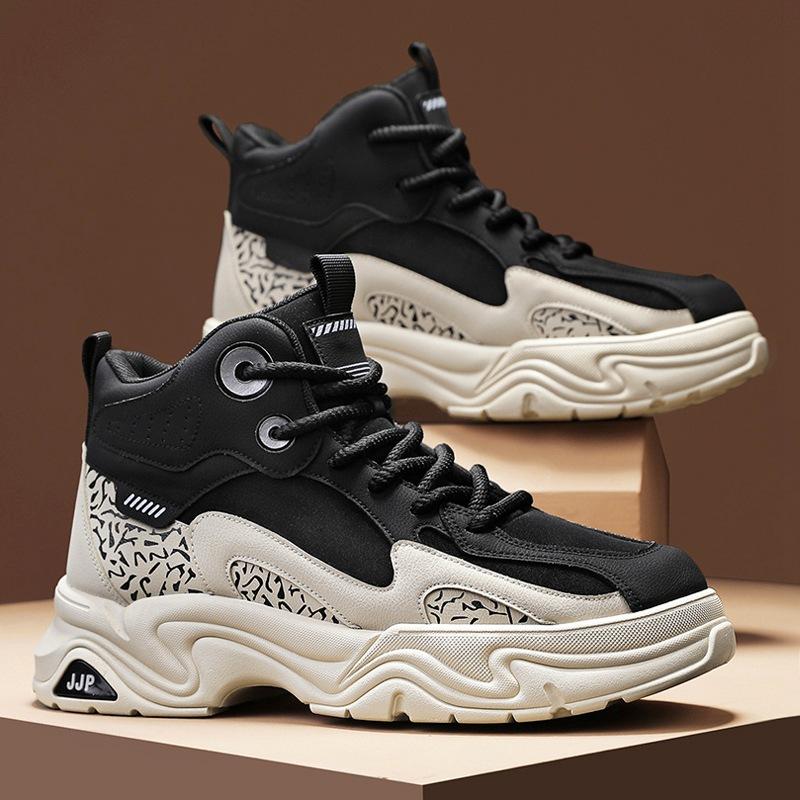 Мужские ботинки мартин 2024 осень и зима британский стиль высокие берцы не могут быть плохими, мужские повседневные ботинки большого желтого цвета на средней высоте, увеличивающие рост тоже