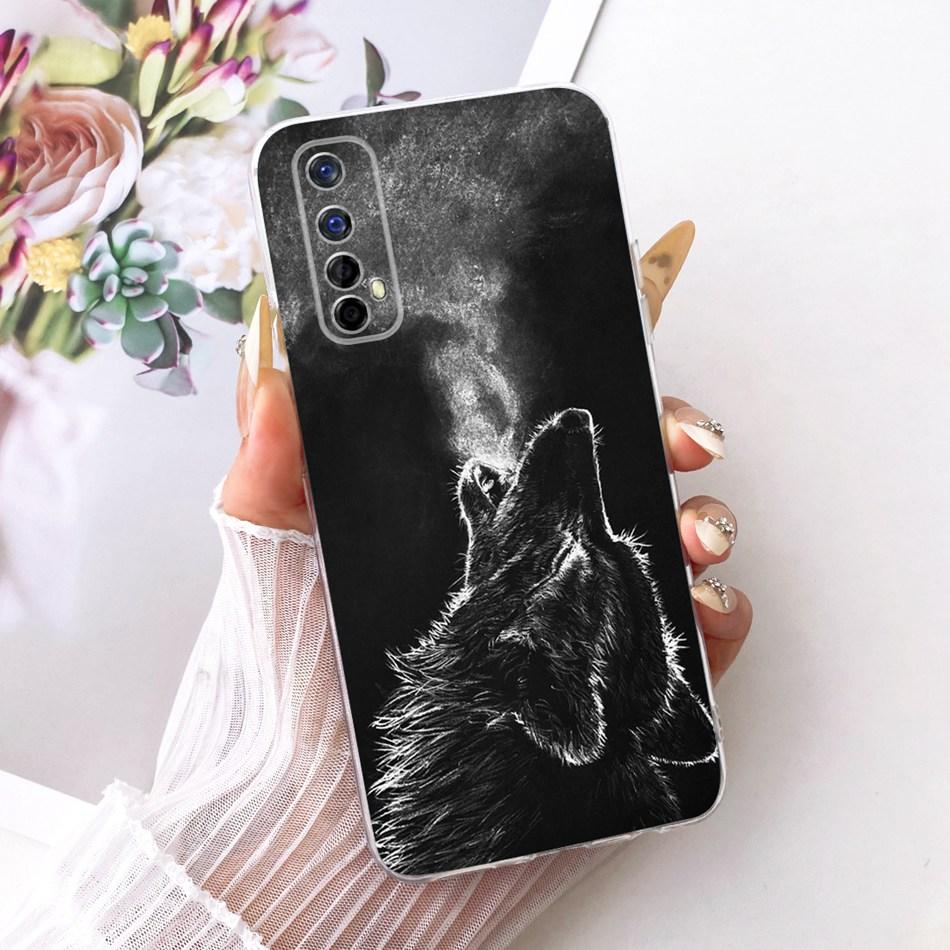For Realme 7 RMX2151 / Realme 7 Pro RMX2170 Cool Dragon Tiger Pattern Phone Case For Realme7 RMX2155 Soft Silicone TPU Cases