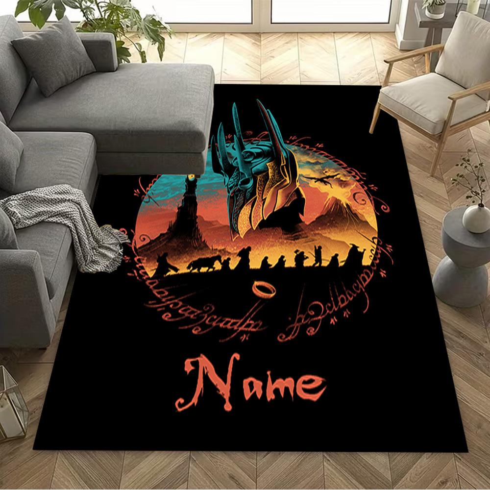 Lord Rings: Shadows Personalized Name Carpet Perfect for Decorate room Entryway Game Room Foyer Antislip Carpet Office home decor