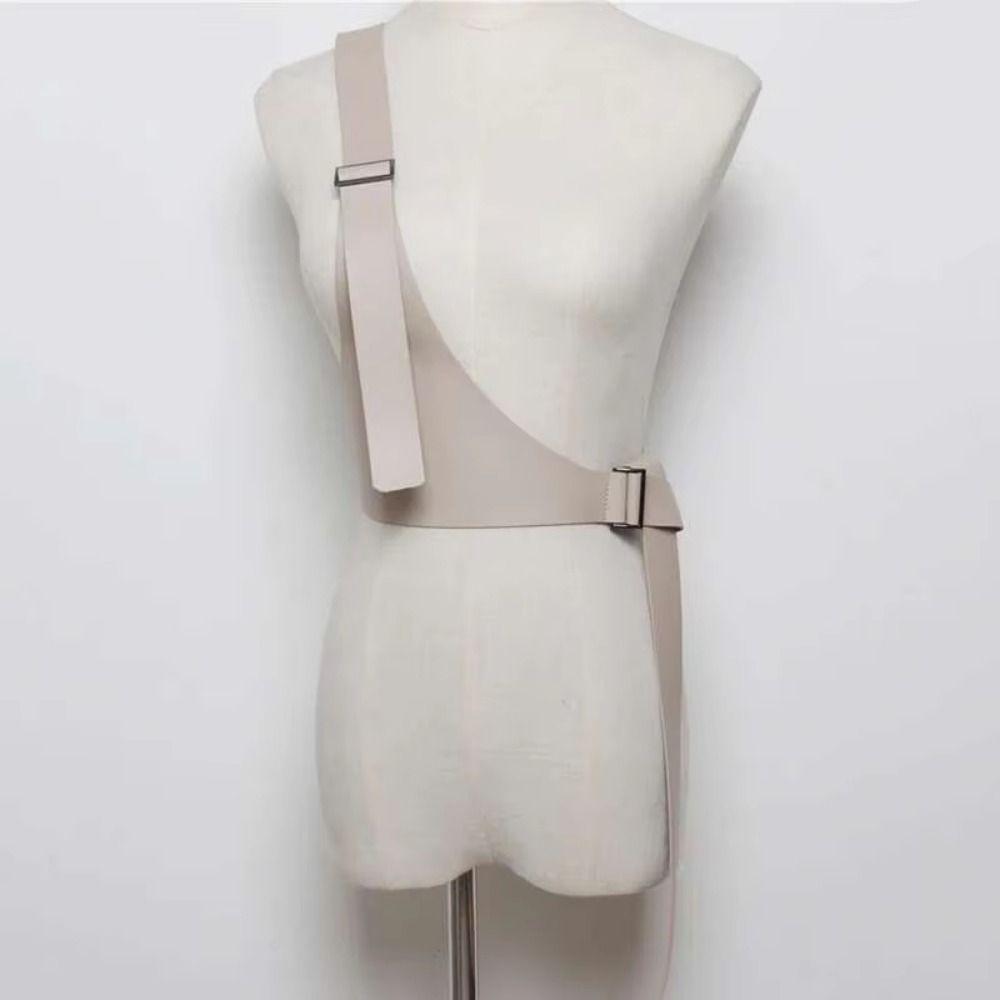 Женский пояс-портупея из искусственной кожи в стиле панк, модный пояс на одно плечо, сочетающийся с пальто.