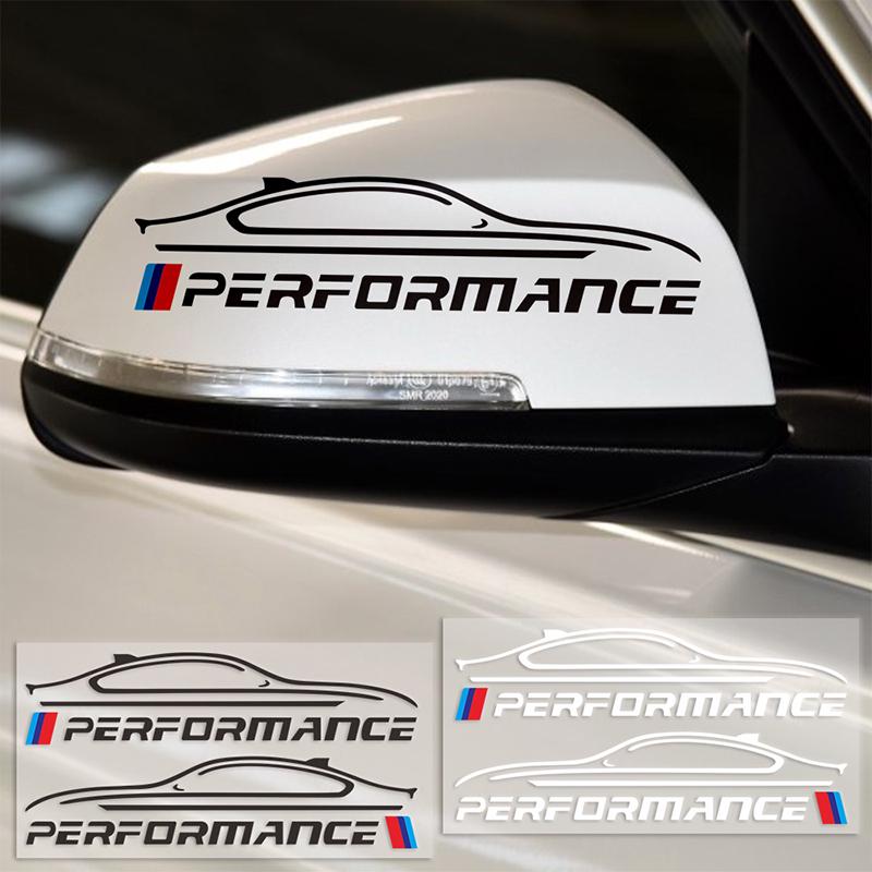 2pcs Performance Rearview Mirror Car Body Decal Sticker Car Styling for BMW E46 E39 E36 E90 E60 F30 E30 E34 F10 Car Exterior Accessories