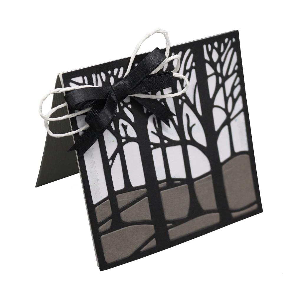 Square Frame Forest Metal Silvery Stencil Embossing Cutting Dies For Diy Scrapbooking Paper Album Cards Making