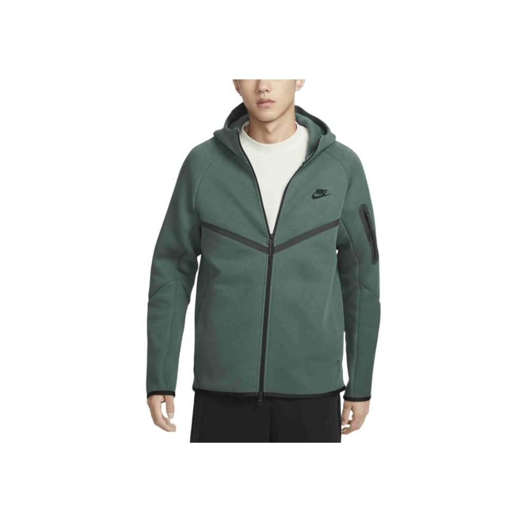 Nike Технологичная Удобная Толстовка с Капюшоном и Длинным Рукавом Мужские Куртки Зеленый Черный HV0950338