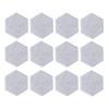 12PCS Hexagon Acoustic Panels High Density Sound Absorbing Panels Sound Proof Beveled Edge Wall