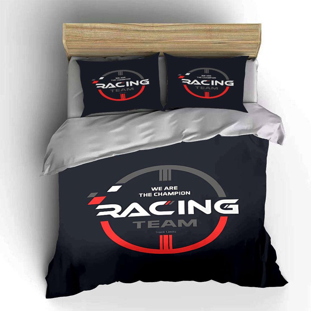 Racing Team Champion Set Bedding Duvet Cover Set Duvet Cover Pillowcases (1*Duvet Cover 2*Pillowcases, without duvet insert)
