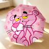 Pink Panther 8 Ribs 3Fold Black Glue Uv Protection Umbrella Sun Protection Rainproof Compact Folding Umbrella For Travel Daily Use C923827