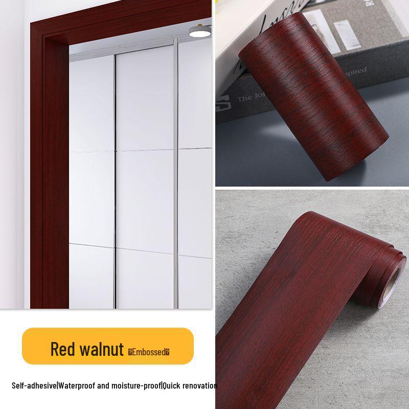 Самоклеящаяся отделочная полоса для ремонта дверной коробки с текстурой дерева