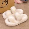 Тапочки Mao Mao женские осенне-зимние для улицы 2025 новые домашние комнатные на плоской подошве нескользящие плюшевые хлопковые мопы