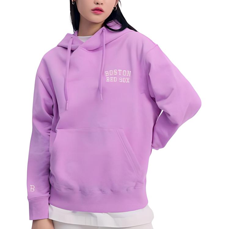 MLB SS24 Boston Red Sox Sweatshirt Unisex Light Lavender Grass 3AHDB1141-43LDL